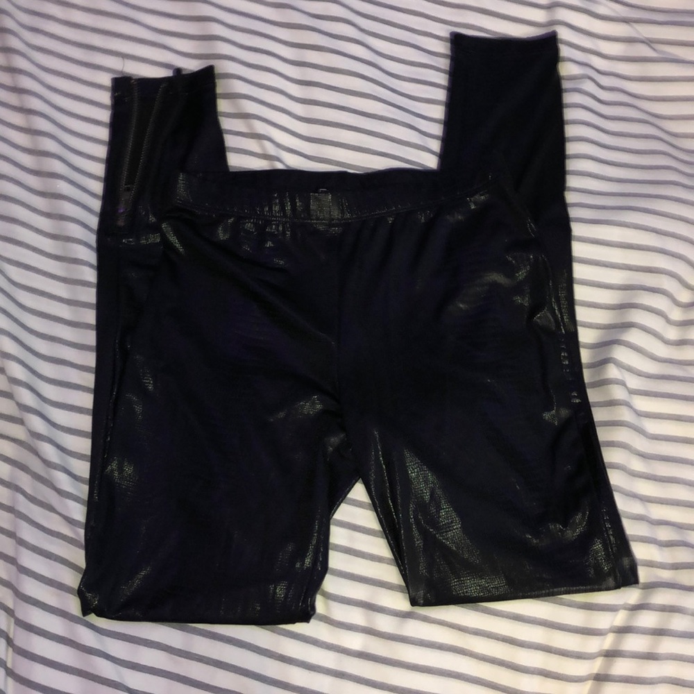 Faux leather leggings